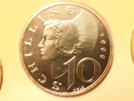 3A-32 Austria 1999 10 szylingów schilling z zestawu menniczego