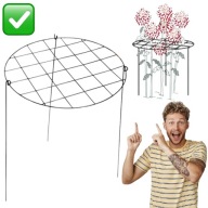 PERGOLA OGRODOWA DO ROŚLIN METALOWA OKRĄGŁA SIATKOWA 75X50 CM | PLANTINA