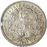 Cesarstwo Niemieckie. 1/2 marki 1915 F