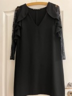 Sukienka czarna - Zara - M - koronkowe rękawy