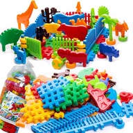 KLOCKI KONSTRUKCYJNE WAFLE FARMA ZOO ZWIERZĘTA ZESTAW 68 EL.