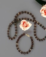 Przepiękny zestaw biżuterii z granatów i srebra p.925