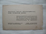ORŁOWA OBROKI ŚLĄSK CIESZYŃSKI przedwojenne ZAPROSZENIE NA ŚLUB 1938 r.
