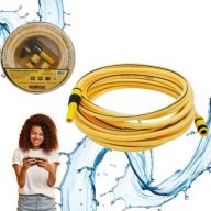 WĄŻ OGRODOWY 1/2" 15m PVC ZBROJONY MOCNY + ZŁĄCZKI ZESTAW