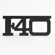 Logo Ferrari F40 – dekoracja na biurko, prezent dla fana motoryzacji