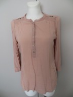 Bluzka damska Primark 38 kolor cielisty na guziki rękaw 3/4 regulowany