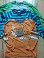 Śliczne bluzki zestaw 3 szt r 116 cm