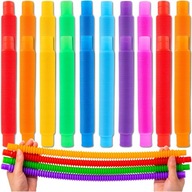Rurki tuby sensoryczne 20 szt. w zestawie edukacyjne POP XXL dla dzieci