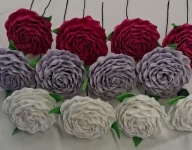 Kwiatki z bibuły palma wielkanocna 12 sztuk róża