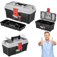 SKRZYNKA NARZĘDZIOWA PROLINE Z KLAMRĄ DUŻA WYTRZYMAŁA Z TACKĄ