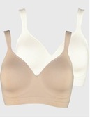 Ładny biustonosz elastyczny TU SEAMLES STRETCH r.M beżowy