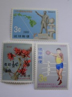 Japonia - Wyspy Riu-Kiu - zestaw - Mi. 210, 217, 219 **