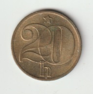 Czechoslowacja 20 Halerzy 1975 piekny stan