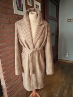 Max Mara flauszowy płaszcz z paskiem 40