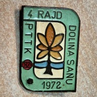 Odznaka PTTK Rajd Górski 1972 Dolina Sanu Bieszczady