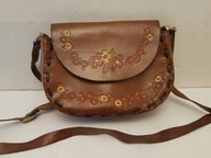 BOHO HIPPIE SKÓRZANA TOREBKA NA RAMIĘ LISTONOSZKA