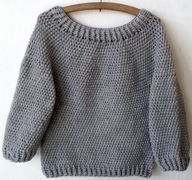 Sweterek na szydełku z 3/4 rękawem Rozmiar 34/38