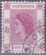 ANGLIA ( HONG KONG ) - znaczek kasowany z 1954 roku. X 716