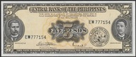 Filipiny 5 pesos 1949 - stan bankowy UNC
