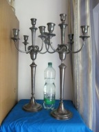 -OBNIŻKA-Ogromna Secesyjna Para Kandelabrów XIXw