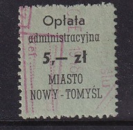 Nowy Tomyśl, opłata administracyjna 5 zł /DE/