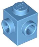 LEGO Brick 1x1 2 studs - 26604 Medium Blue - 5szt