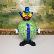 Szklany klaun Murano styl vintage 22 cm szkło artystyczne kolorowy
