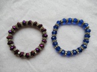 BRANSOLETA PLASTIK METAL ZESTAW DWIE SZTUKI