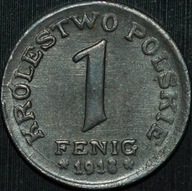 1 Fenig 1918 K. P. - około menniczy egzemplarz