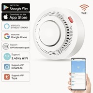 Czujnik dymu ognia głośny bezprzewodowy detektor alarm pożaru TUYA Wi-Fi