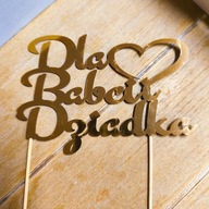 TOPPER NA TORT DLA BABCI I DZIADKA DEKORACJA