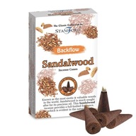 Kadzidełka stożkowe SANDALWOOD backflow