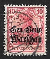 &OKUPACJA NIEMIECKA (ON) ROCZNIK 1916 Fi 10b kas. gw/opis -OBIEGOWE dla GGW