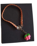 BRANSOLETKA BIŻUTERIA MALINA RÓŻOWA MALINKI LEŚNE