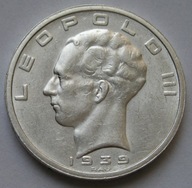 Belgia 50 franków 1939 - król Leopold III - srebro
