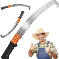 PIŁA RĘCZNA OGRODOWA DO GAŁĘZI DREWNA PIŁKA STAL HARTOWANA Z HAKIEM