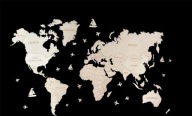 210x126cm nowa drewniana mapa świata Prezent (grawer Państw)
