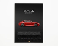 PLAKAT BMW M2 COMPETITION IDEALNY NA PREZENT OBRAZ NA ŚCIANE A3