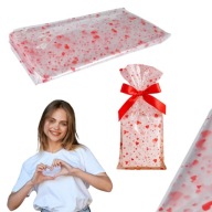 PREZENT NA DZIEŃ KOBIET WORECZKI WORKI TOREBKI PREZENTOWE ZE WZOREM 100SZT