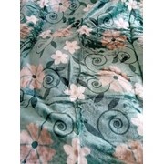 Koc Elway akryl 160 cm x 210 cm zielony kwiatek