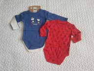 Cool Club body 3szt białe granat nowe roz 74