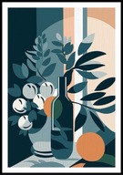 A2 PLAKAT DO KUCHNI SALONU SYPIALNI WAZON KWIATY ARTYSTYCZNY SZTUKA