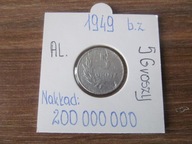 5 groszy 1949 b.z.