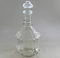 PIĘKNA SZKLANA KARAFKA BIEDERMEIER XIX wiek