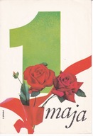 ! maja, plakat okienny, ~20 x 28 cm, Święto Pracy,