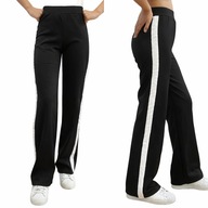 Tomurcuk szerokie ocieplane spodnie z lampasem prążek 158cm 13lat