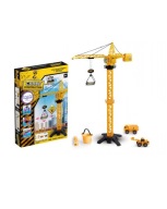 Dźwig Żuraw Zdalnie Sterowany Żółty Plac budowy + 4 Akcesoria