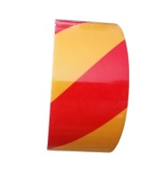 TAŚMA ODBLASKOWA ostrzegawcza Naklejka 50mm 1mb żółto-czerwona samoprzylep