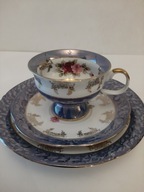 CHODZIEŻ FILIŻANKA SPODEK TALERZYK SERWIS KAWOWY TRIO MARIE ROSE EKSPORTOWY