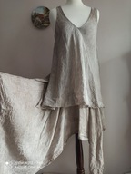 SUKIENKA włoska lekka asymetryczny dół lato 36